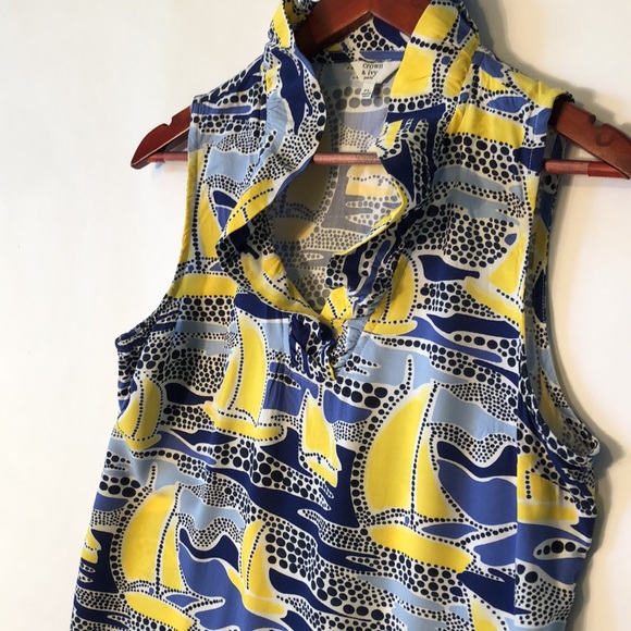 Crown and Ivy Ruffle neck tank szPL - Picture 3 of 7